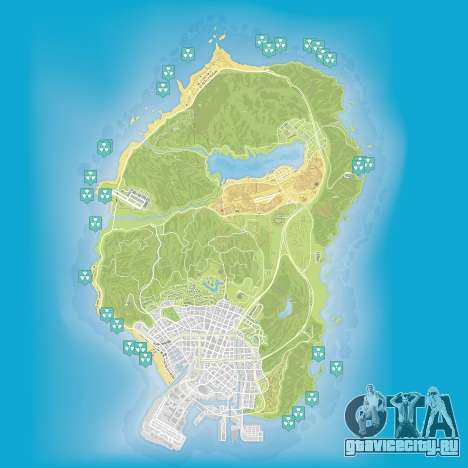 Карта ядерных отходов в Grand Theft Auto 5