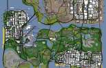 Карта расположения транспорта в GTA San Andreas