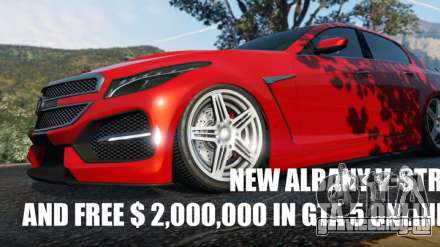 Новый Albany V-STR, небывалая раздача 2000000$ и другие новости в ГТА 5 Онлайн