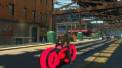Мотоцикл из Трон (красный неон) для GTA 4