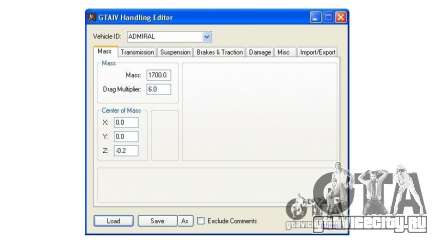 Handling Editor 1.2 для GTA 4