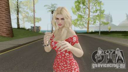 Rachel Casual Red Flower Dress для GTA San Andreas