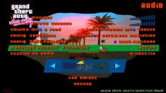 Новые фон меню и цвет шрифтов для GTA Vice City