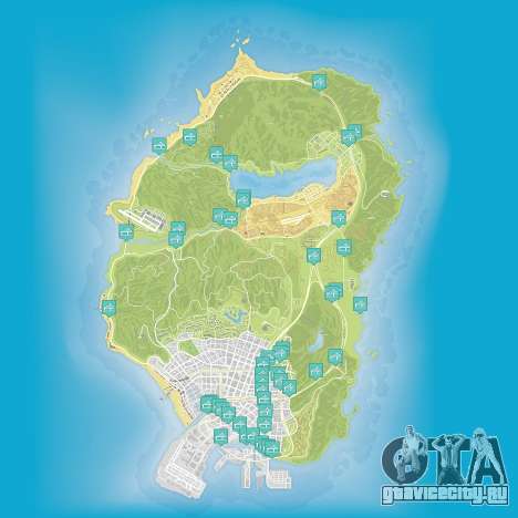 Карта полетов под мостом в Grand Theft Auto 5
