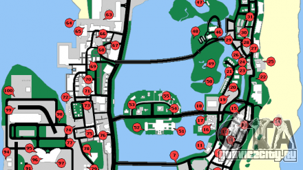 Карта скрытых пакетов для GTA Vice City