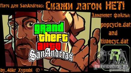 Скажи лагам нет! для GTA San Andreas