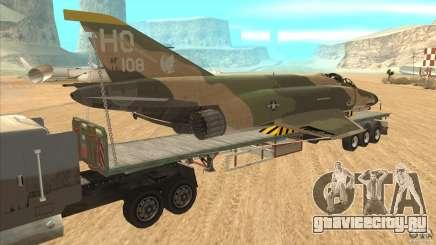 Flatbed trailer with dismantled F-4E Phantom для GTA San Andreas
