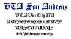Официальный шрифт GTA San Andreas для GTA San Andreas