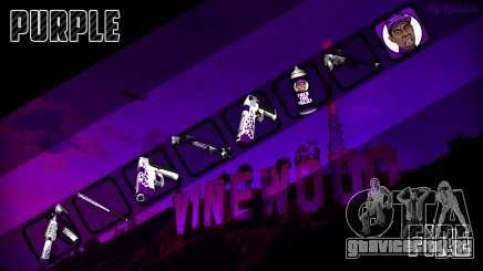 Purple fire weapon pack для GTA San Andreas