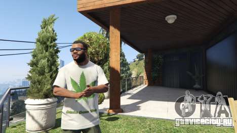 Футболка Зеленый Лист для GTA 5