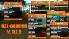 RZL-Trainer v3.1.2 - Удобное чит-меню как в GTA5 для GTA San Andreas