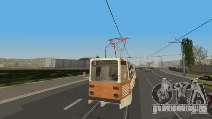 Трамвай КТМ-5М3 из игры City Car Driving для GTA San Andreas