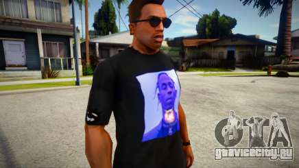 Travis Scott Black T-Shirt для GTA San Andreas