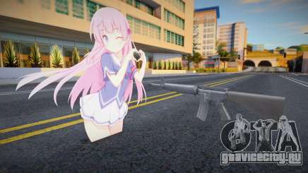 Ai Fuyuumi Waifu-Gun M16A4 Assistant для GTA San Andreas