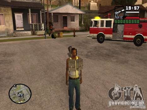 Оружие за спиной для GTA San Andreas