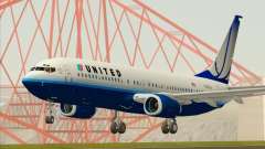 Boeing 737-800 United Airlines для GTA San Andreas