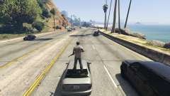 Stand On Moving Cars для GTA 5