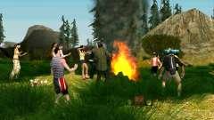 Вечеринка велотуристов на природе для GTA San Andreas