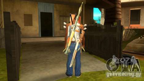 Оружие за спиной для GTA San Andreas