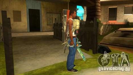 Оружие за спиной для GTA San Andreas