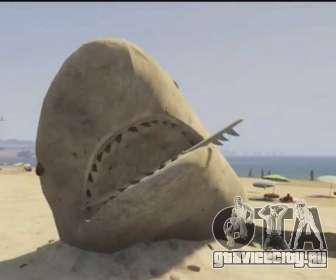 GTA V песчаная акула на пляже GTA V песчаная акула на пляже