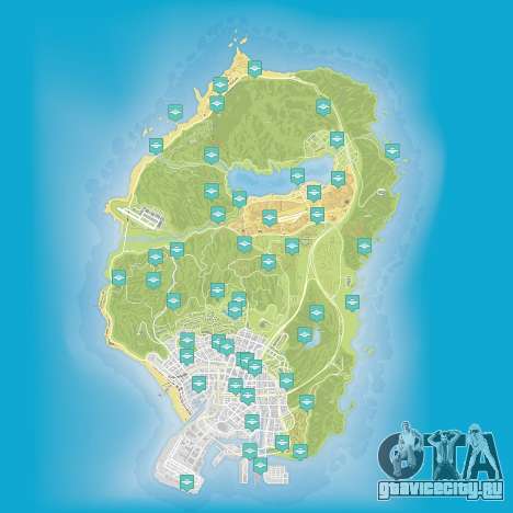 Карта частей космического корабля в GTA 5