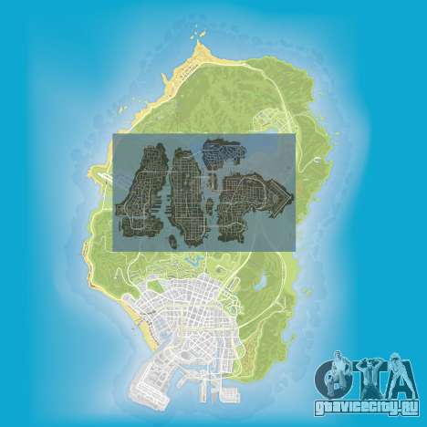 Сравнение размеров карт GTA 5 и GTA 4 Сравнение размеров карт GTA 5 и GTA 4