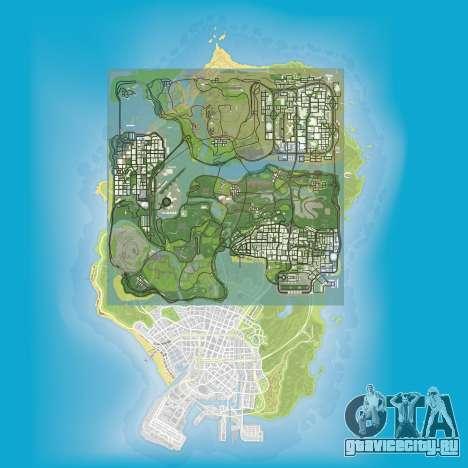 Сравнение размеров карт GTA 5 и GTA San Andreas Сравнение размеров карт GTA 5 и GTA San Andreas