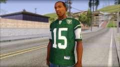 New York Jets 15 Tebow Green T-Shirt для GTA San Andreas