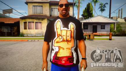 Rock Hand Black T-Shirt для GTA San Andreas