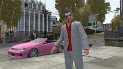 White and Red Suit (Kazuma Kiryu) для GTA 4