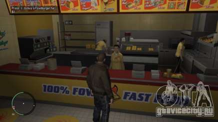 Real Cluckin Bell Interior In Northwood TBoGT для GTA 4