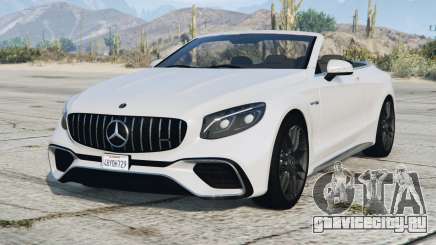 Mercedes-AMG S 63 Cabriolet (A217) 2018 для GTA 5