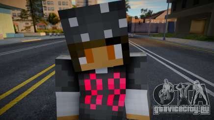 Gangrl3 Minecraft Ped для GTA San Andreas
