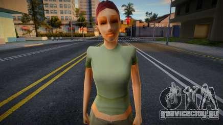 Gungrl3 Upscaled Ped для GTA San Andreas