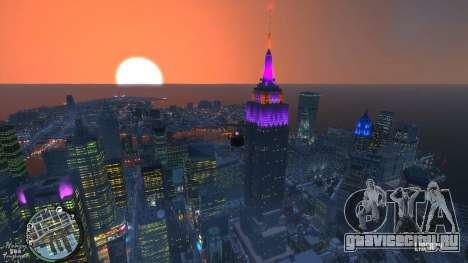 GTA 4 Rotterdam Tower Holiday Lights для GTA 4