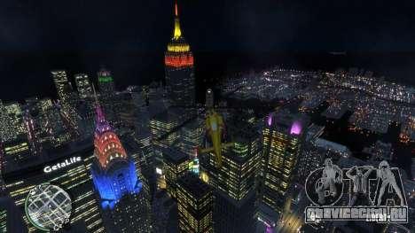 GTA 4 Rotterdam Tower Holiday Lights для GTA 4