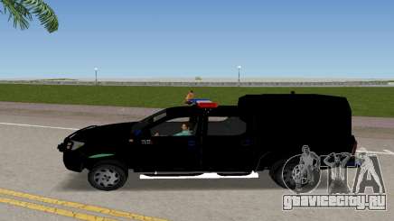 Toyota Hilux Police Car in Black Color для GTA Vice City