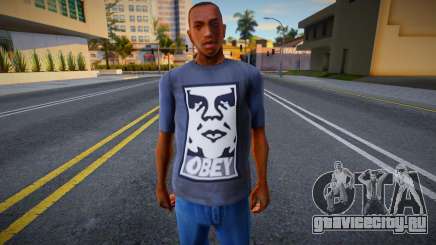 Black Obey Shirt для GTA San Andreas