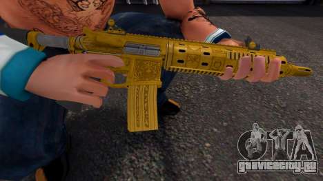 GTA V PC Golden Carbine Rifle для GTA 4
