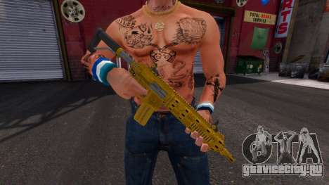 GTA V PC Golden Carbine Rifle для GTA 4
