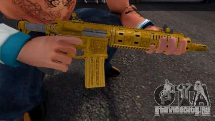 GTA V PC Golden Carbine Rifle для GTA 4